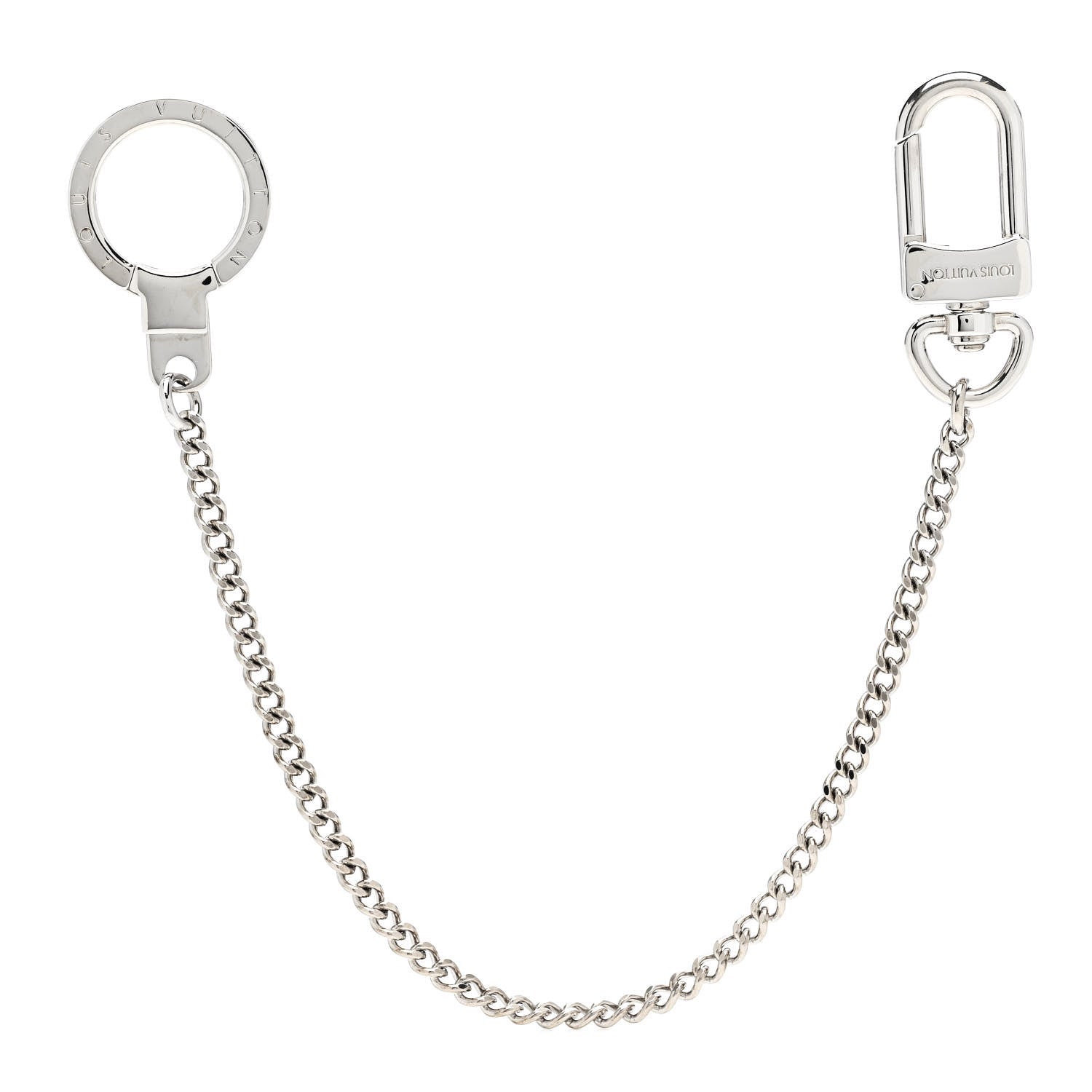 Louis Vuitton Pochette Extender Key Ring Chain Silver 1 of 4