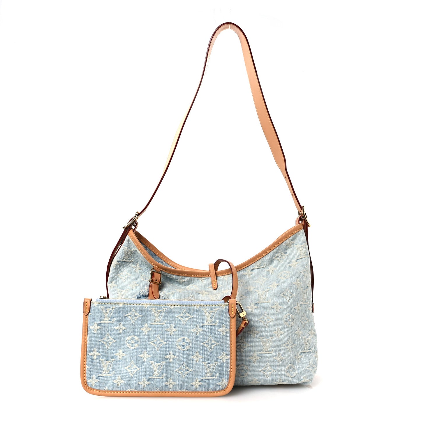 Monogram Denim CarryAll PM Sky Blue