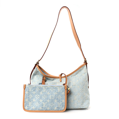 Louis Vuitton Monogram Denim CarryAll PM Sky Blue 3 of 10