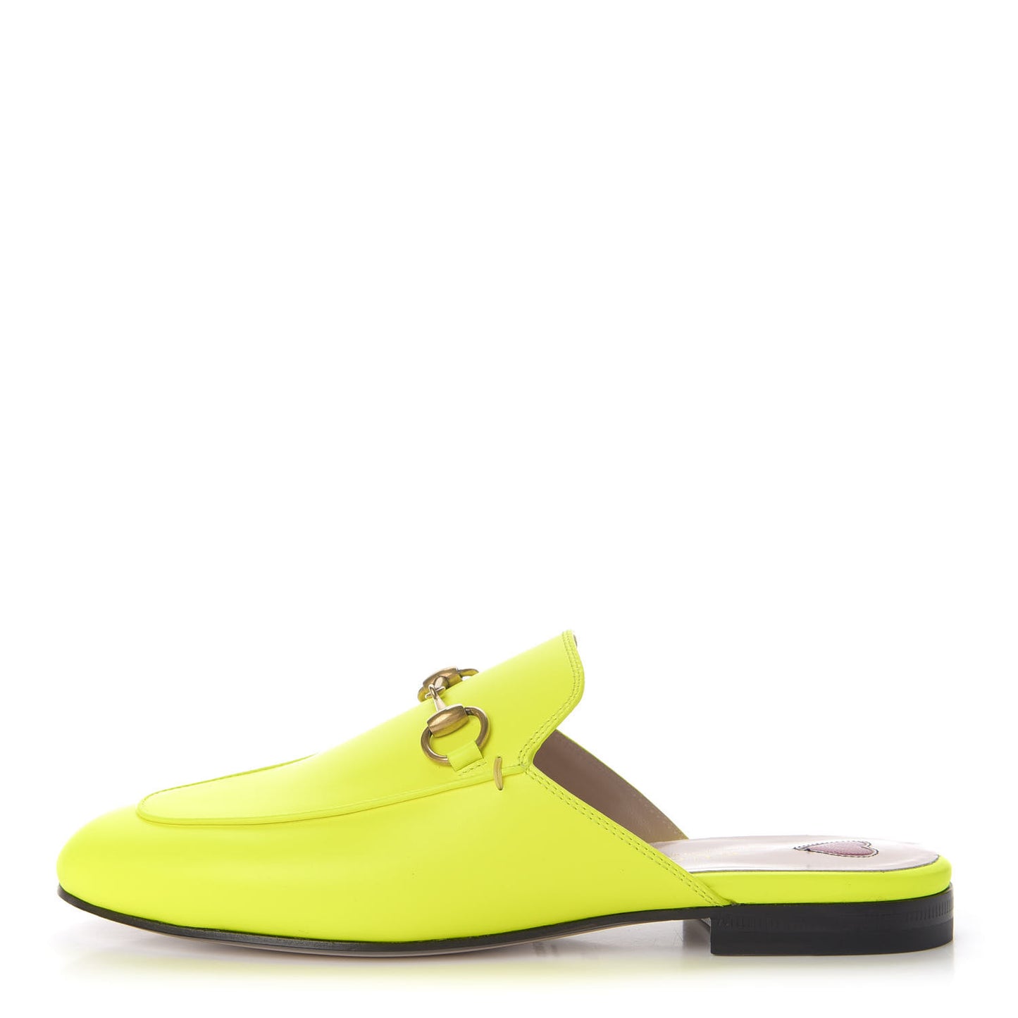 Calfskin Womens Princetown Slippers 35 Yellow Fluo