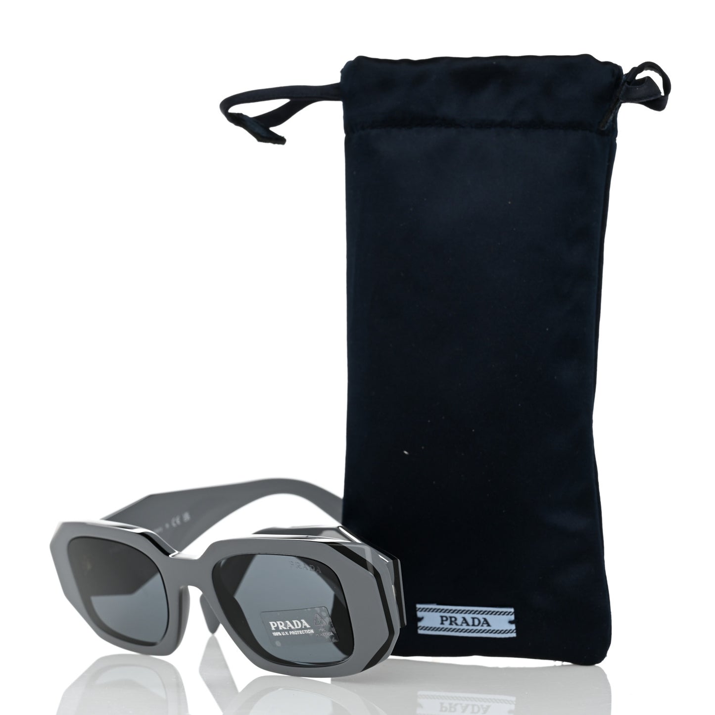 Acetate Symbole Sunglasses SPR 17W Dark Grey