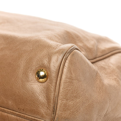 Prada Vitello Shine Top Handle Bag Sughero 13 of 13