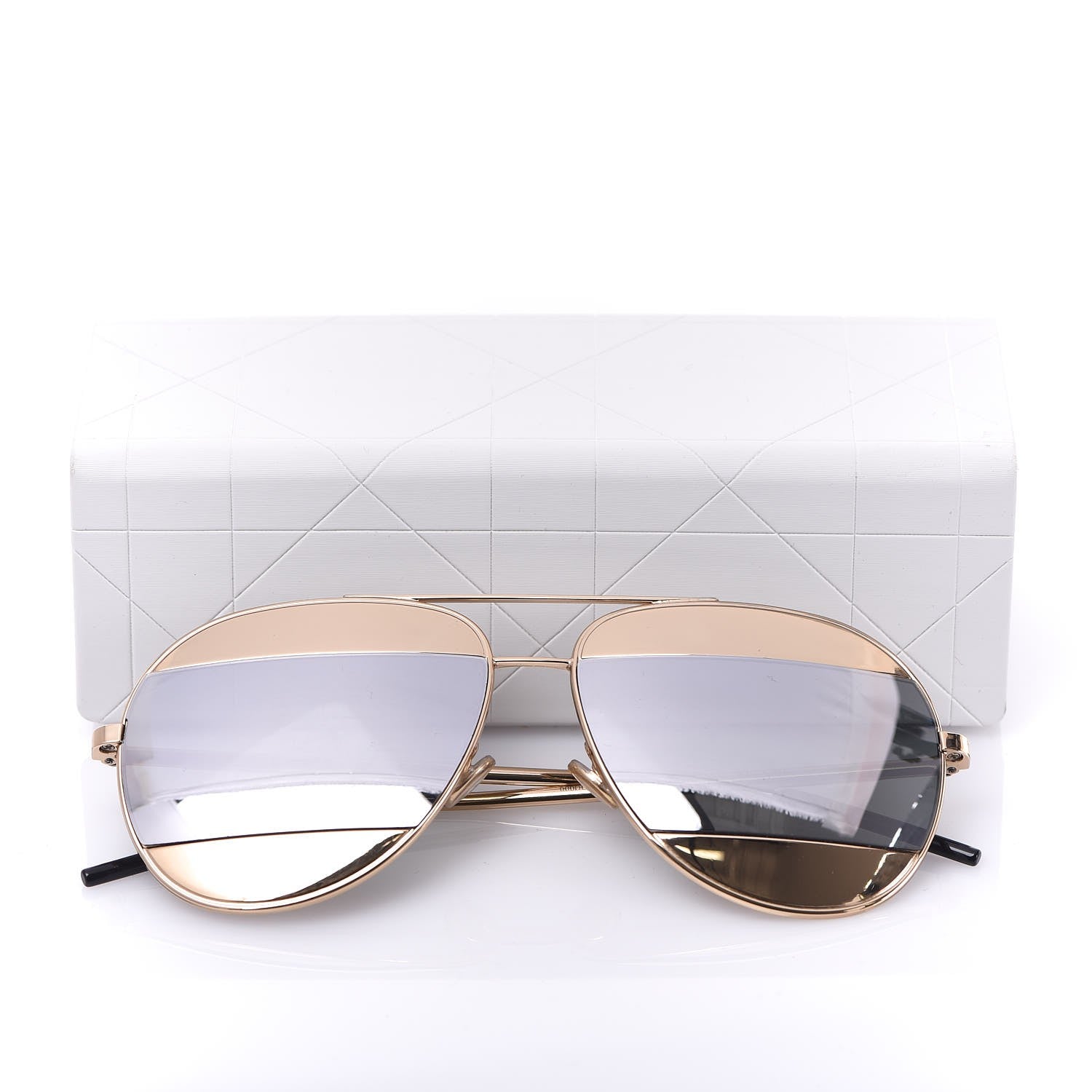 Christian Dior Split 1 Aviator Sunglasses Gold Silver 7 of 7