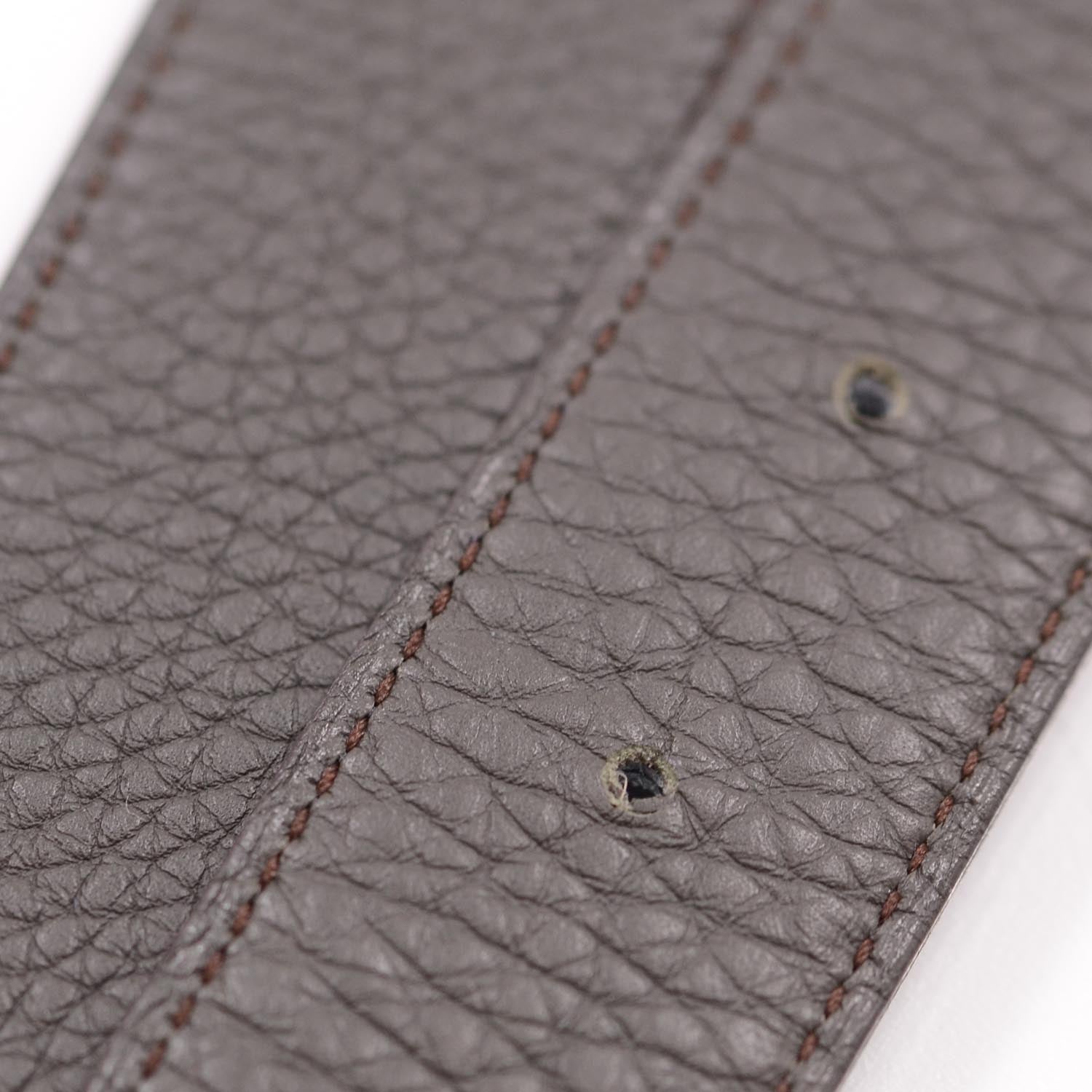 Hermes Clemence Box Reversible Belt Strap 90 Vert Caucase Bleu Indigo 4 of 6