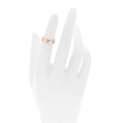 Cartier 18K Pink Gold Diamond 4mm LOVE Wedding Band Ring 46 3.75 2 of 6