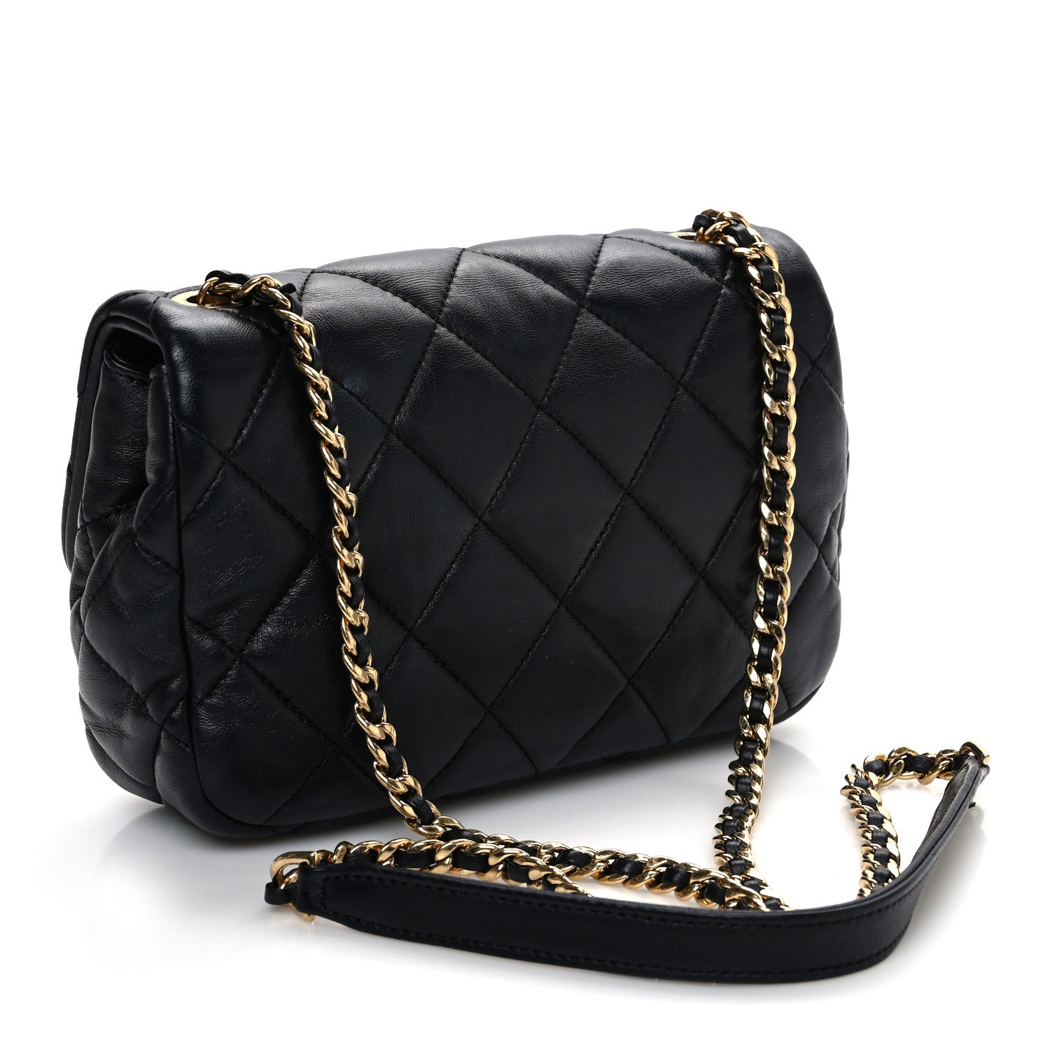 Chanel Lambskin Quilted Mini Flap Black 3 of 12