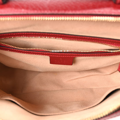 Gucci GG Supreme Monogram Flora Web Small Ophidia Top Handle Shoulder Bag Hibiscus Red 5 of 10