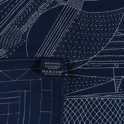 Hermes Cashmere Silk Patchwork Horse Shawl 140 3 of 4