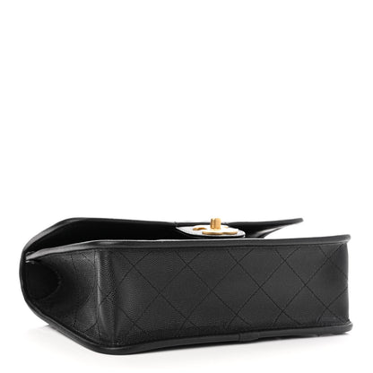 Chanel Caviar Quilted School Memory Small Top Handle Flap Black 4 of 11