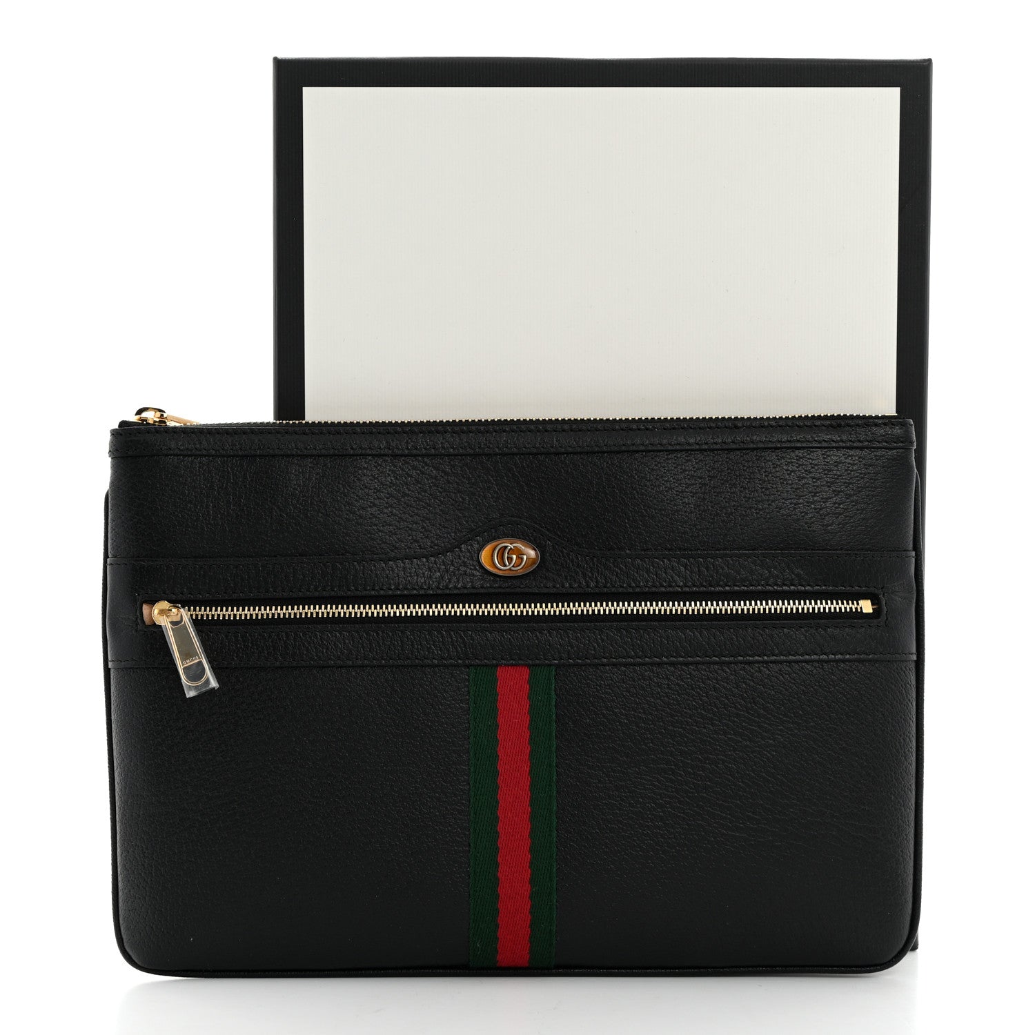 Gucci Calfskin Large Ophidia Pouch Clutch Black 8 of 8