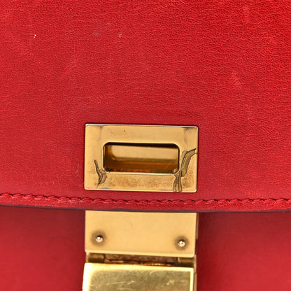 Celine Box Calfskin Medium Classic Box Flap Bag Red 13 of 15