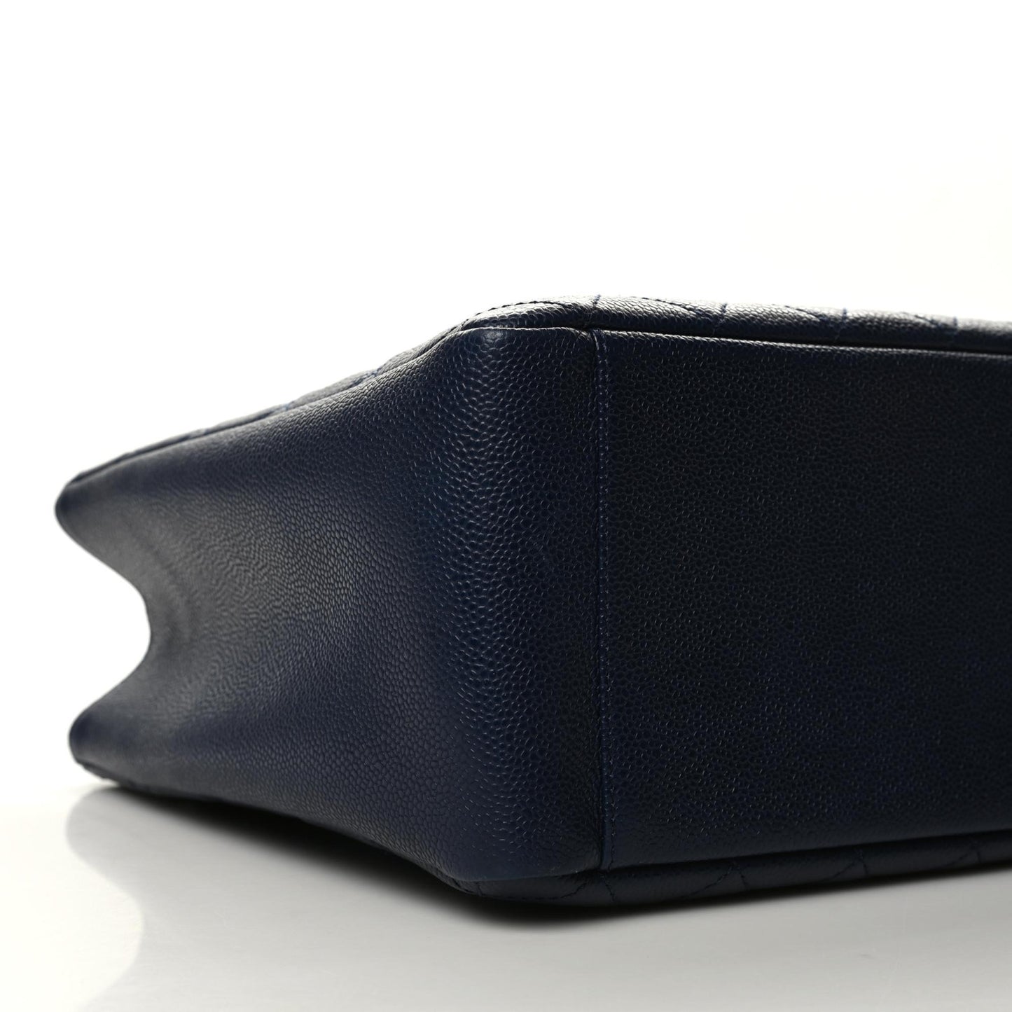 Caviar Quilted Grand Shopping Tote GST Dark Navy Blue