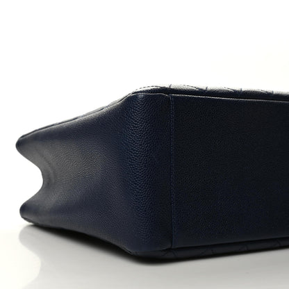 Chanel Caviar Quilted Grand Shopping Tote GST Dark Navy Blue 6 of 12