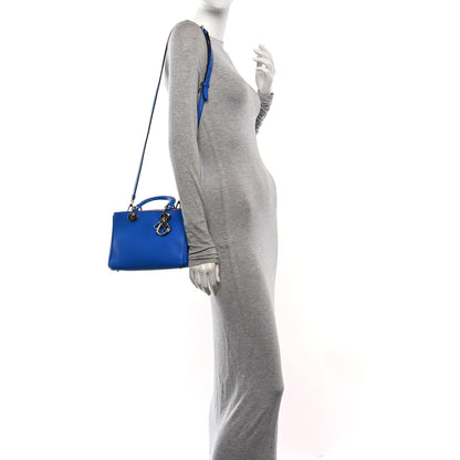 Christian Dior Bullcalf Small Diorissimo Tote Bleu Nosy Rose Tendre 2 of 12