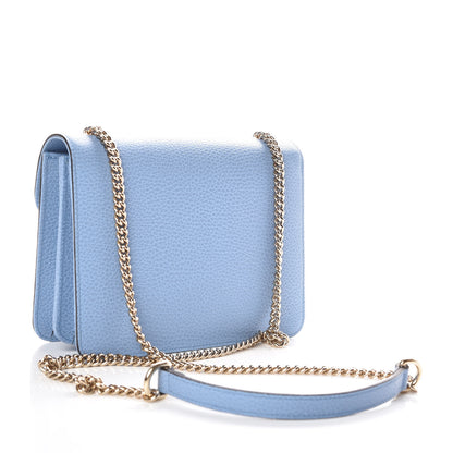 Gucci Dollar Calfskin Small Interlocking G Shoulder Bag Mineral Blue 3 of 9