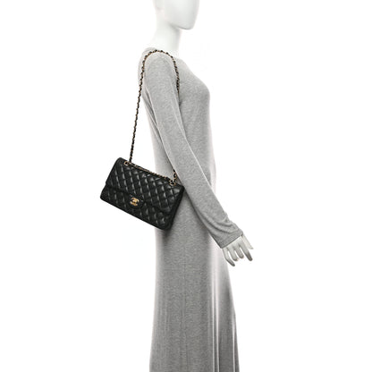 Chanel Lambskin Quilted Medium Double Flap Black 2 of 10