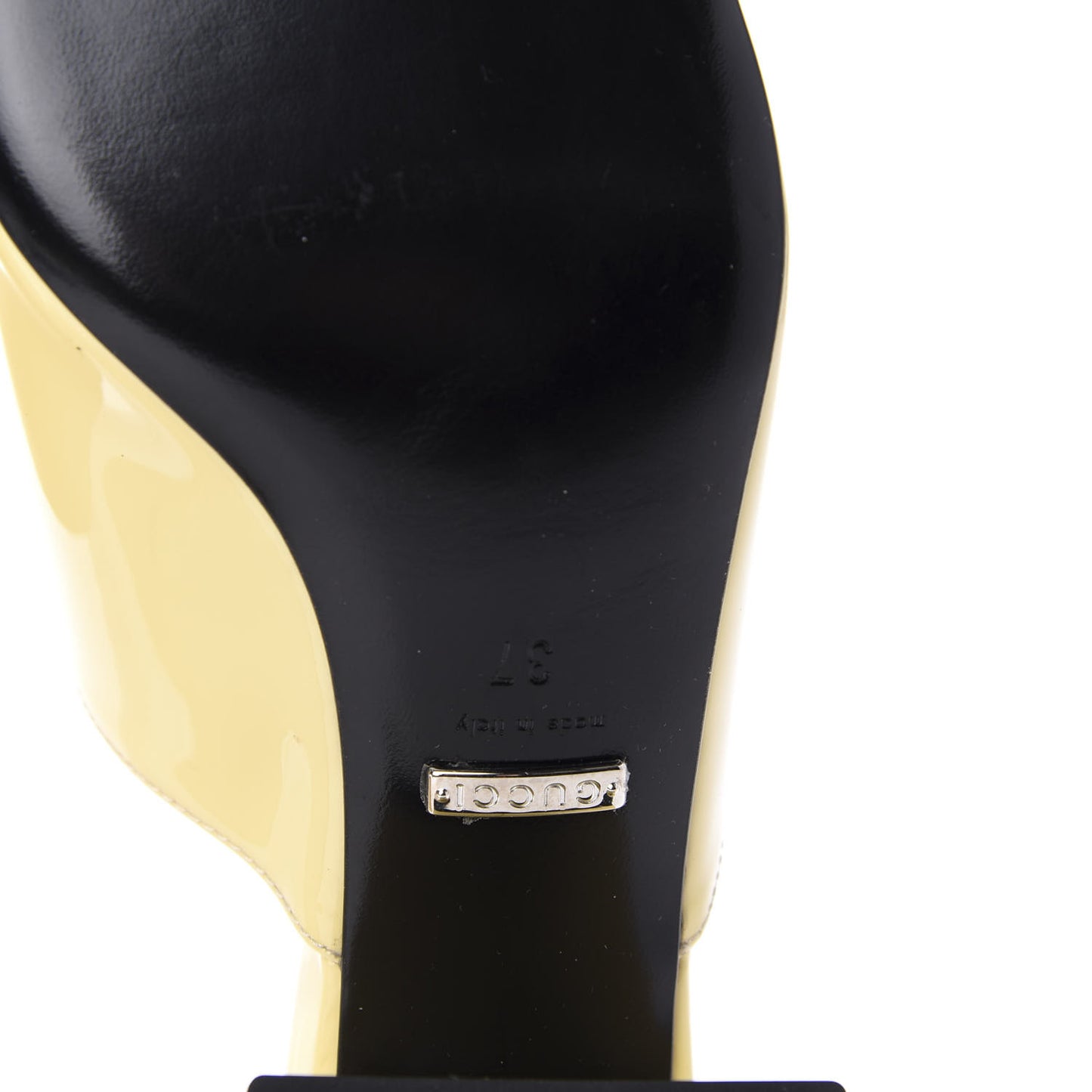 Patent Lexi Horsebit Mid-Heel Slide Sandals 37 Burro