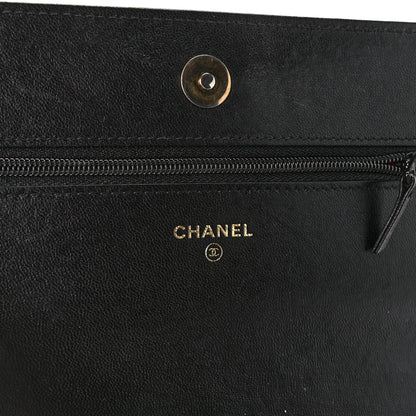 Chanel Lambskin Quilted Chanel 19 Wallet On Chain WOC Black 6 of 11
