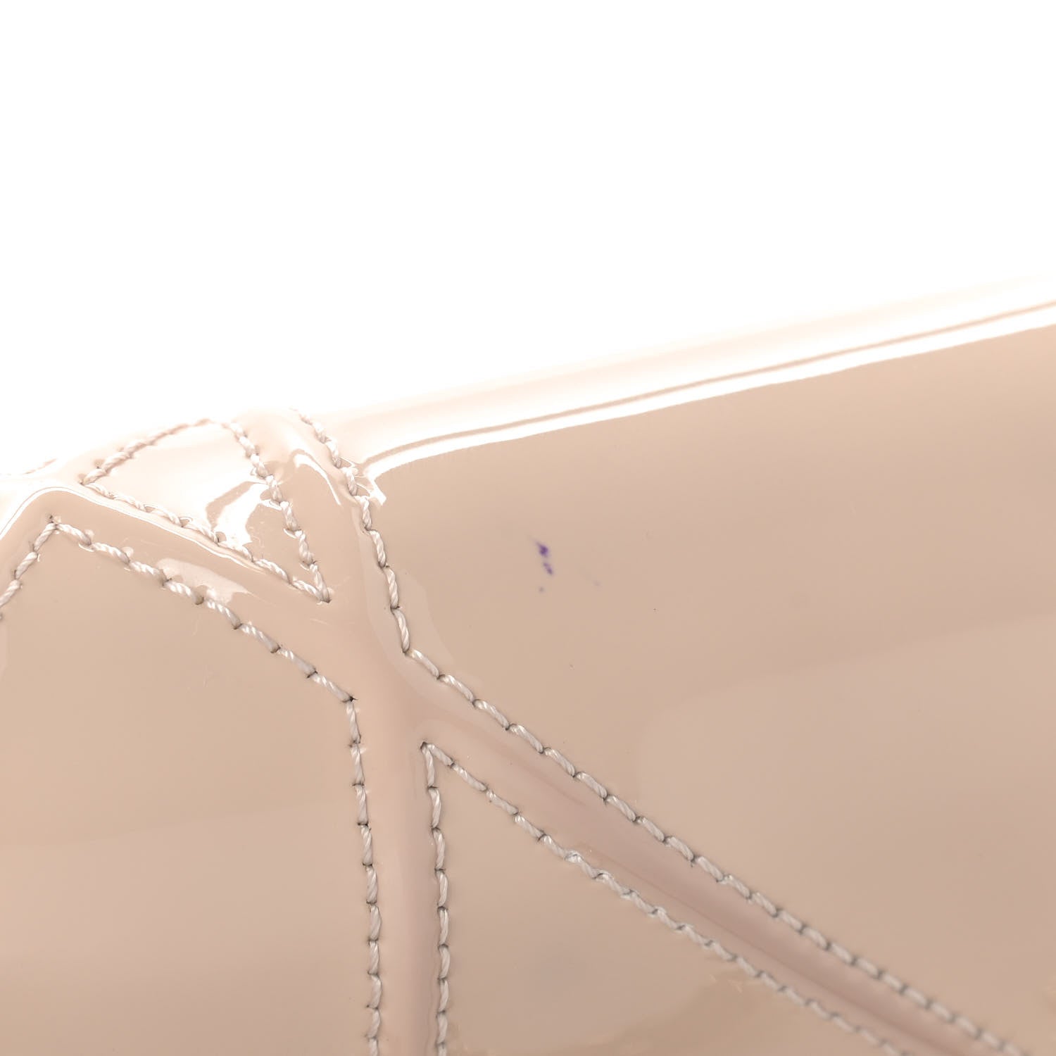 Christian Dior Patent Calfskin Diorama Croisiere Chain Wallet Beige 9 of 9