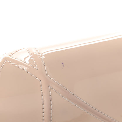 Christian Dior Patent Calfskin Diorama Croisiere Chain Wallet Beige 9 of 9