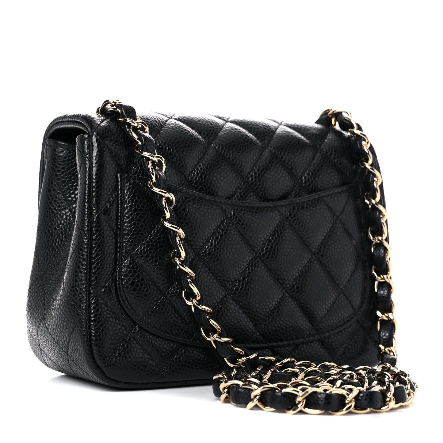 Caviar Quilted Mini Square Flap Black