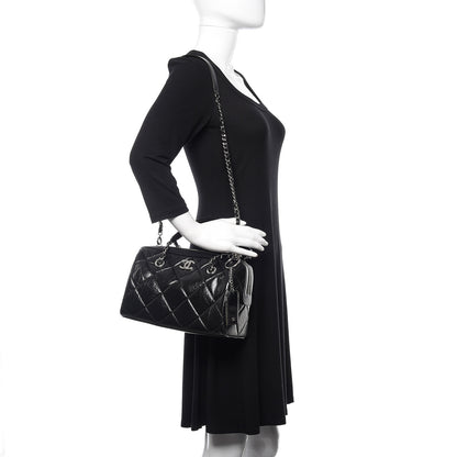 Chanel Calfskin Quilted Small CC Bowling Bag Black 2 of 12