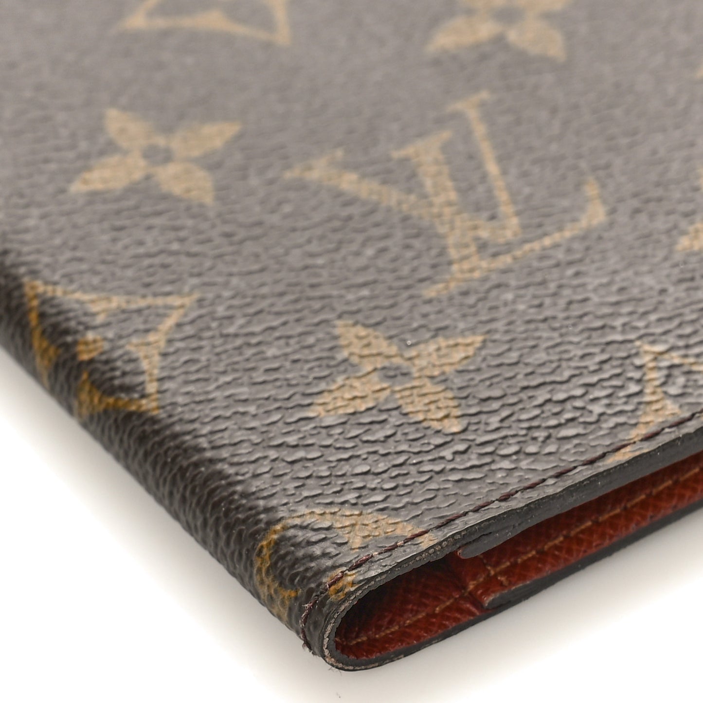 Monogram Simple Checkbook Holder Wallet Cover