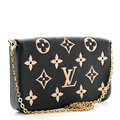 Louis Vuitton Empreinte Monogram Giant Felicie Pochette Black Beige 4 of 10