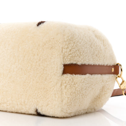Louis Vuitton Monogram Shearling Speedy Bandouliere 25 Cream Brown 11 of 11