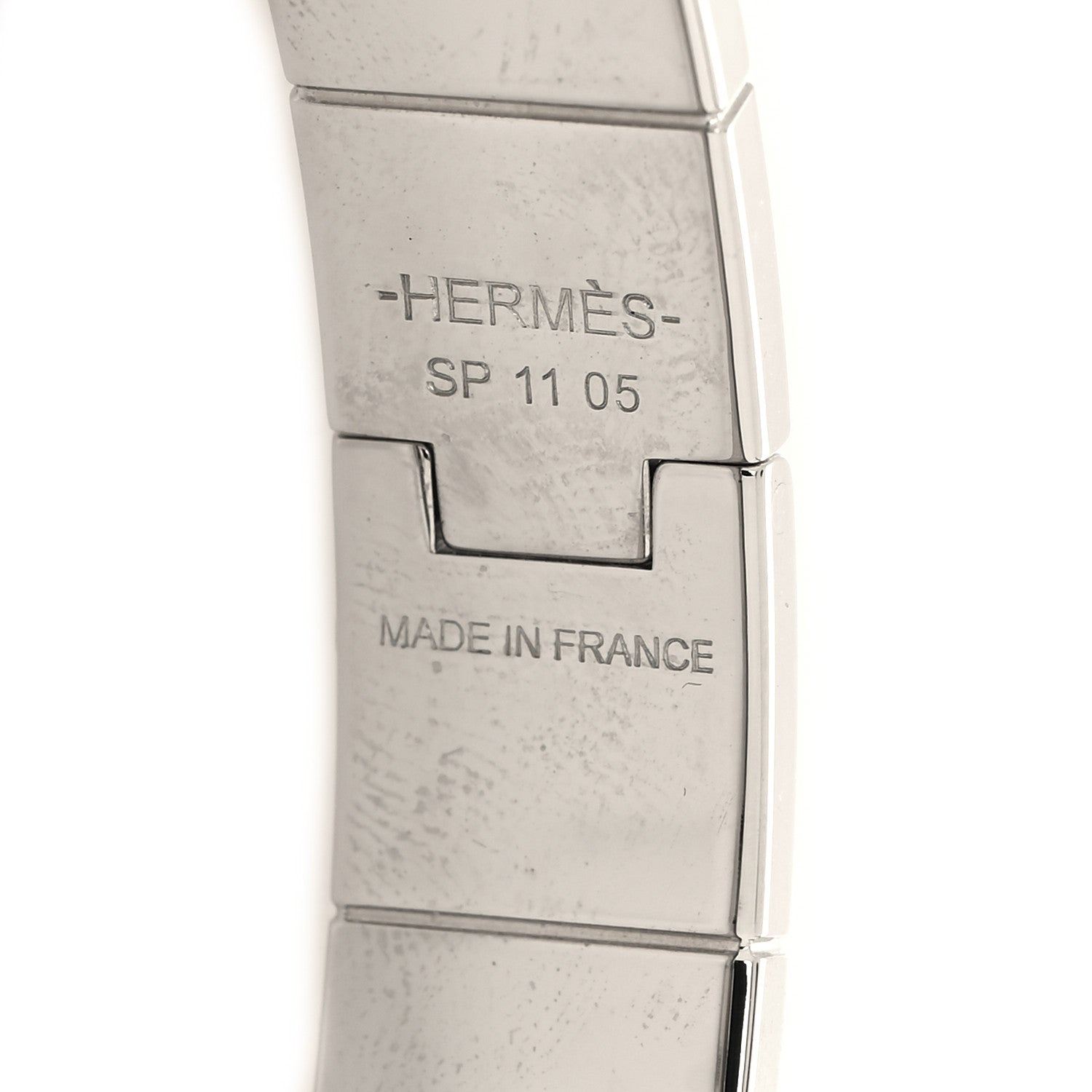 Hermes Enamel Printed Narrow Charniere Brides De Gala Hinged Bracelet S 4 of 5