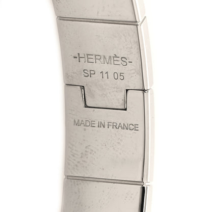 Hermes Enamel Printed Narrow Charniere Brides De Gala Hinged Bracelet S 4 of 5