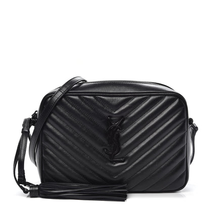 Saint Laurent Calfskin Matelasse Monogram Lou Camera Bag Black 1 of 10