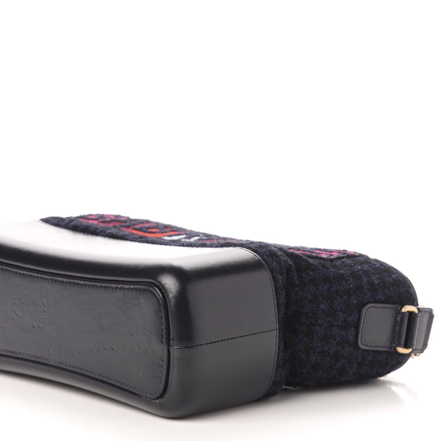 Tweed Calfskin Quilted Medium Gabrielle Hobo Black Blue