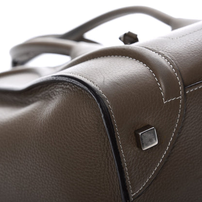 Celine Drummed Calfskin Mini Luggage Souris 10 of 17