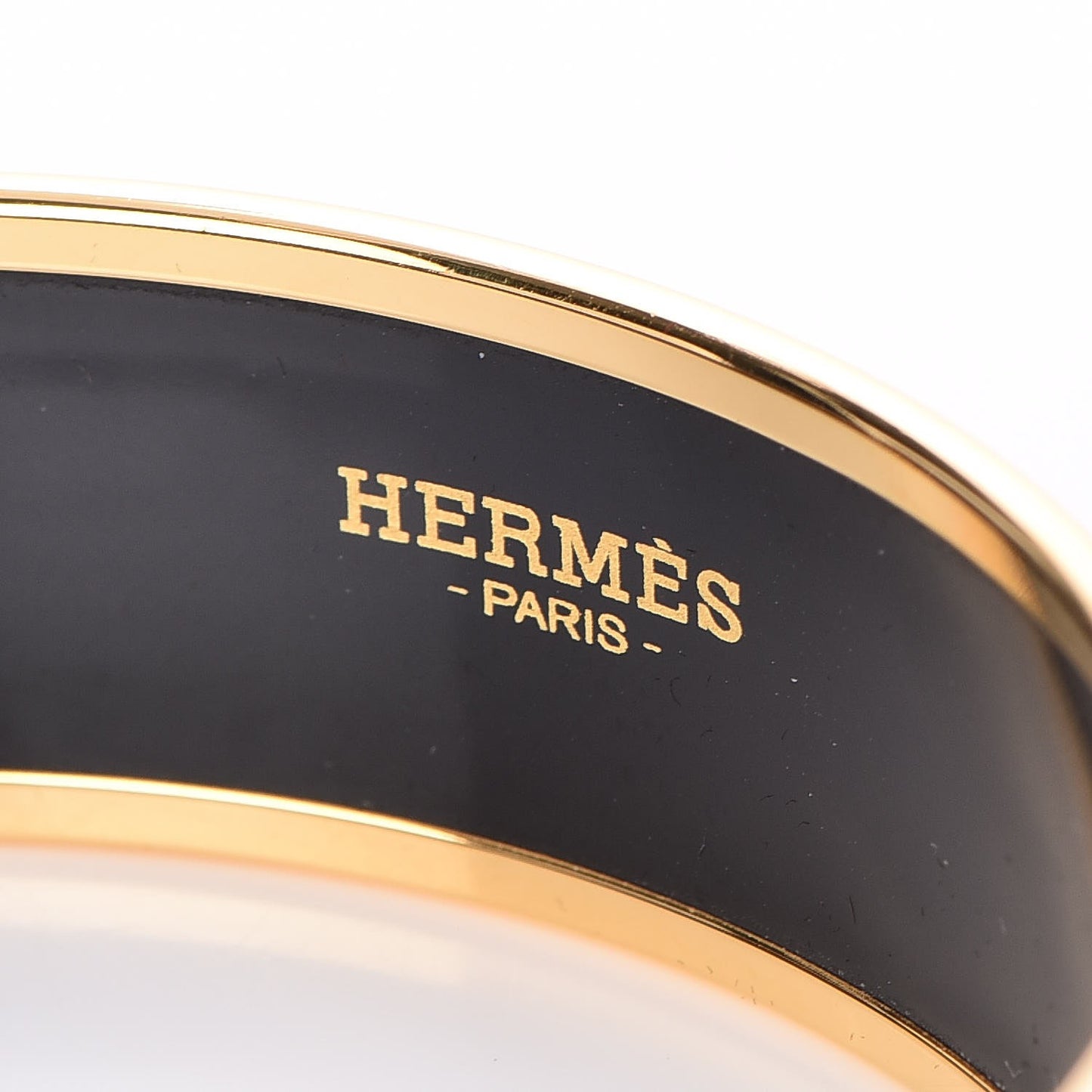 Enamel Printed Wide Caleche Bracelet 65 Capucine