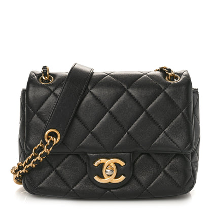 Chanel Lambskin Quilted Mini CC Chain Flap Black 1 of 9