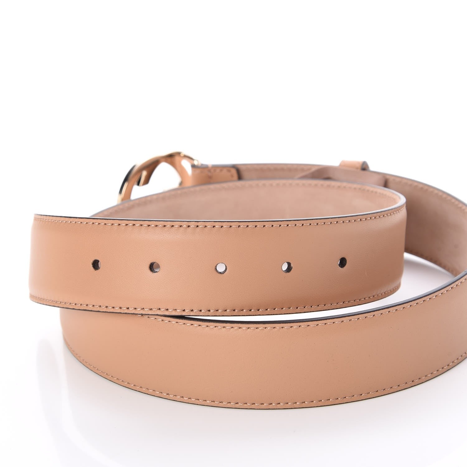 Gucci Calfskin Interlocking G 37mm Belt 80 32 Camelia 4 of 6