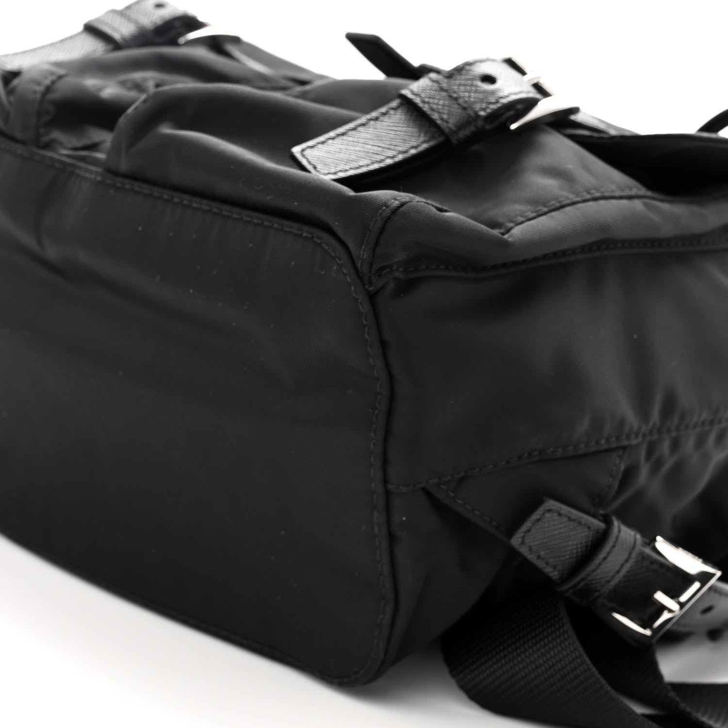 Prada Tessuto Nylon Saffiano Small Backpack Black 9 of 9