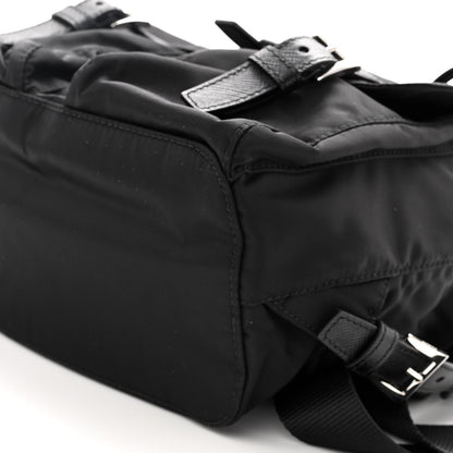 Prada Tessuto Nylon Saffiano Small Backpack Black 9 of 9