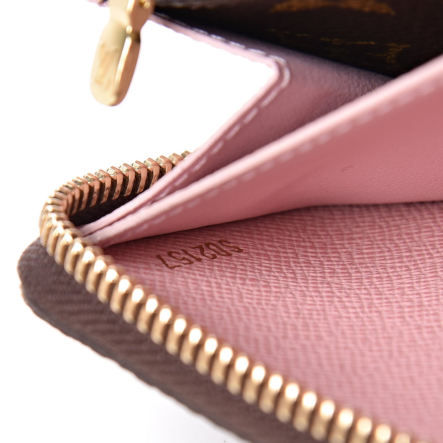 Monogram Clemence Wallet Rose Ballerine