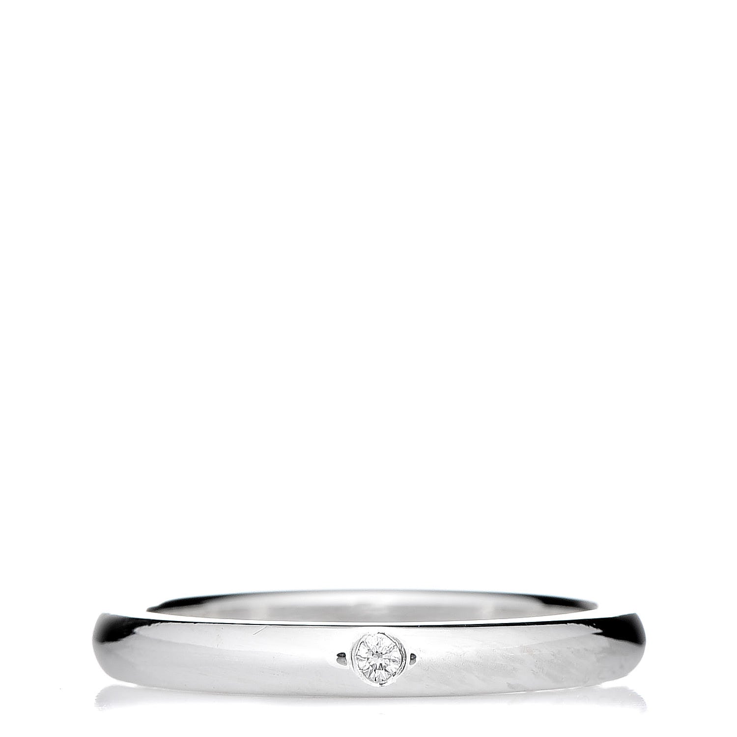 Tiffany Sterling Silver Diamond Elsa Peretti Band Ring 54 7 1 of 5