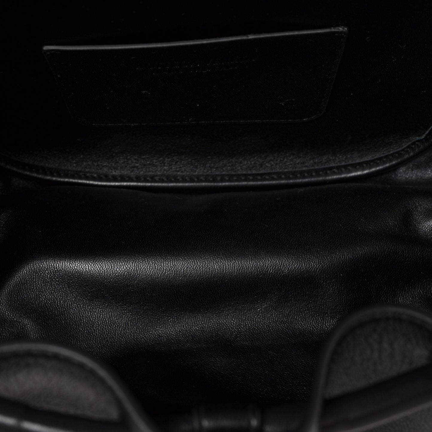 Lambskin Small Beak Triangle Flap Shoulder Bag Black
