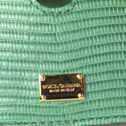 Dolce & Gabbana Iguana Calfskin Embossed Crossbody Bag Green 8 of 9