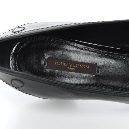 Louis Vuitton Patent Fringe Pumps 38.5 Black 7 of 18