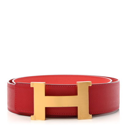 Hermes Epsom 42mm Constance H Belt 85 Rouge Casaque Rose Jaipur 1 of 9