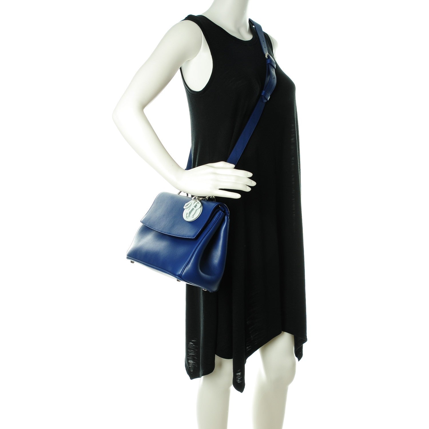 Christian Dior Smooth Calfskin Small Tri-Color Be Dior Flap Blue Celeste Deep Green 2 of 6