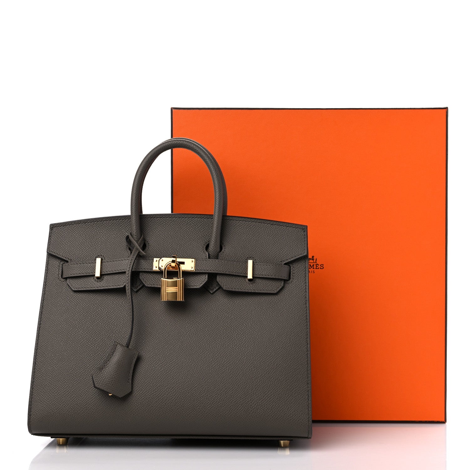Hermes Epsom Birkin Sellier 25 Etain 10 of 10