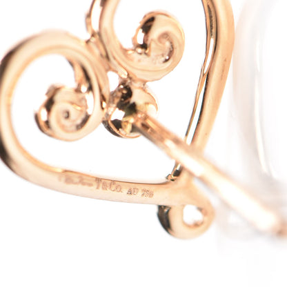 Tiffany 18K Rose Gold Paloma's Venezia Goldoni Heart Earrings 6 of 9