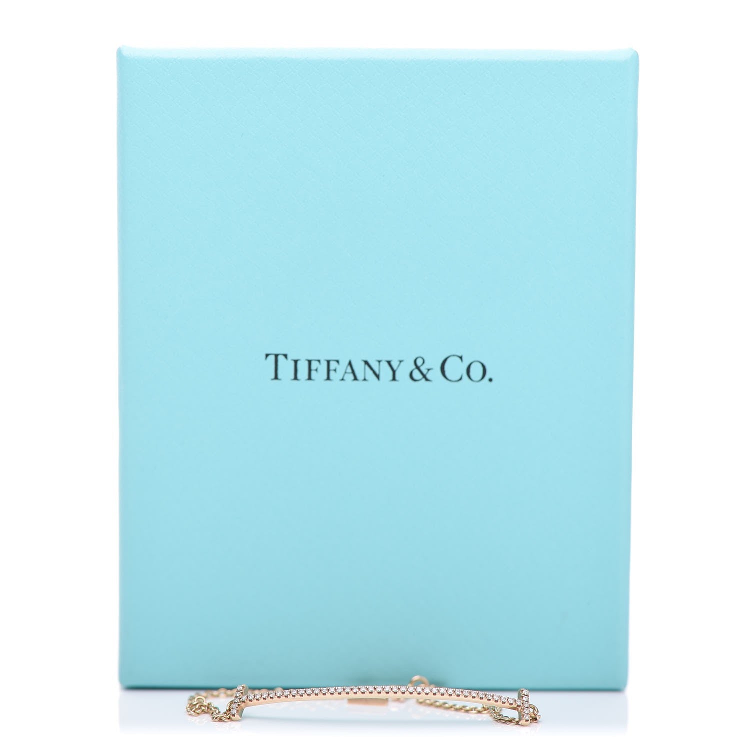 Tiffany 18K Yellow Gold Diamond T Smile Bracelet 6 of 6