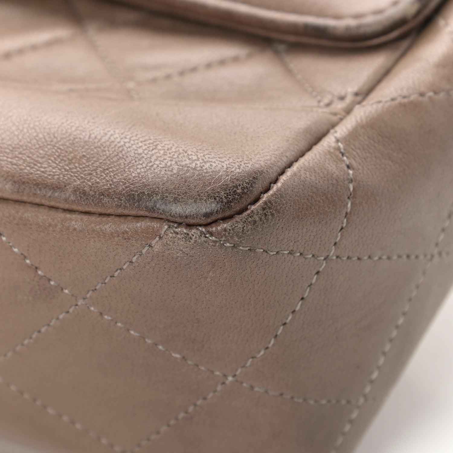 Chanel Lambskin Quilted Small Single Flap Dark Beige 10 of 19